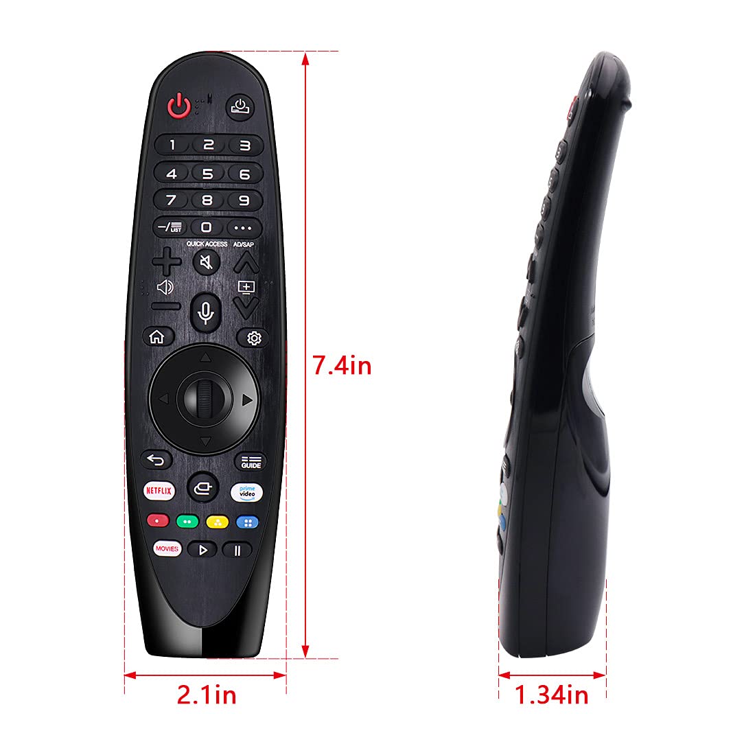 Qzanyee Life AN-MR650A AN-MR19BA AN-MR20GA Voice Magic Remote Control Replacement fit for LG TV UN85 UN81 UN80 UN74 UN73 UN71 B7 B7A C7 E7 G7 W7 W8 B9 C9 E9 W9 NANO99 NANO97 Series