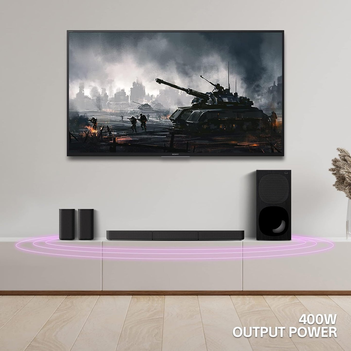 Sony HT-S20R - 5.1ch Soundbar with wired subwoofer and rear speakers, Bluetooth, USB, HDMI, black