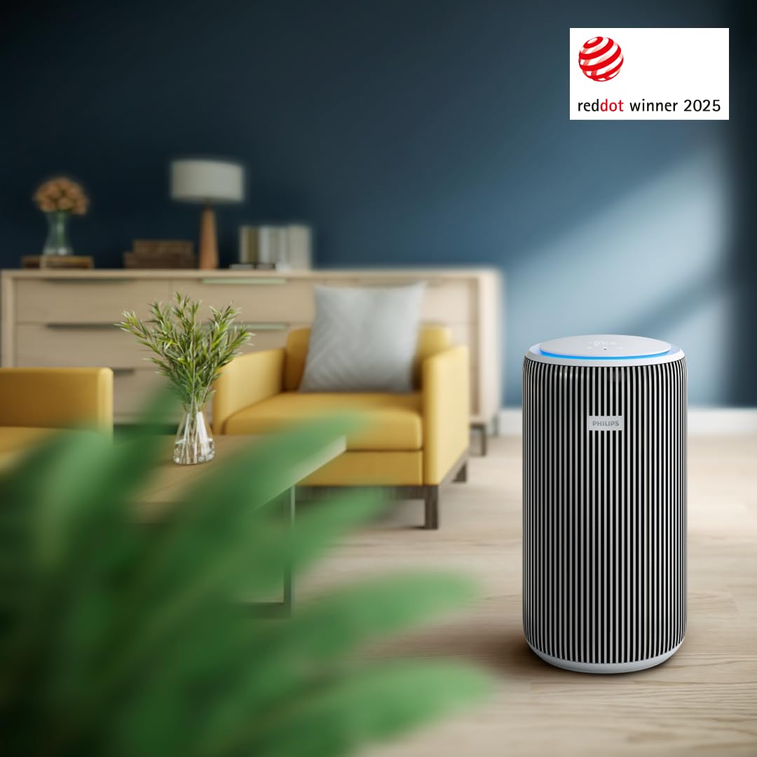 Philips Air Purifier 4200 Series, HEPA NanoProtect+Double Active Carbon Filter, CADR 600m3/h for 156m2, Quiet, Intelligent and Energy efficient, Silver (AC4220/12)