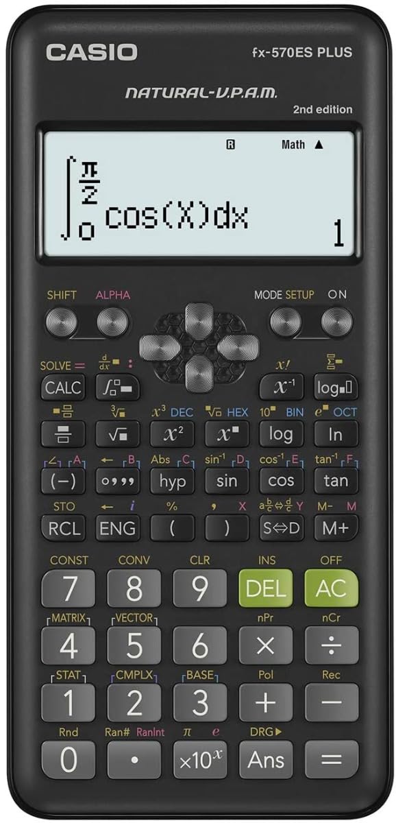 Casio Fx-570es Plus 2nd Edition 2-line Display Scientific Marix Vector Calculations Calculator with 417 Functions Limited Edition.…