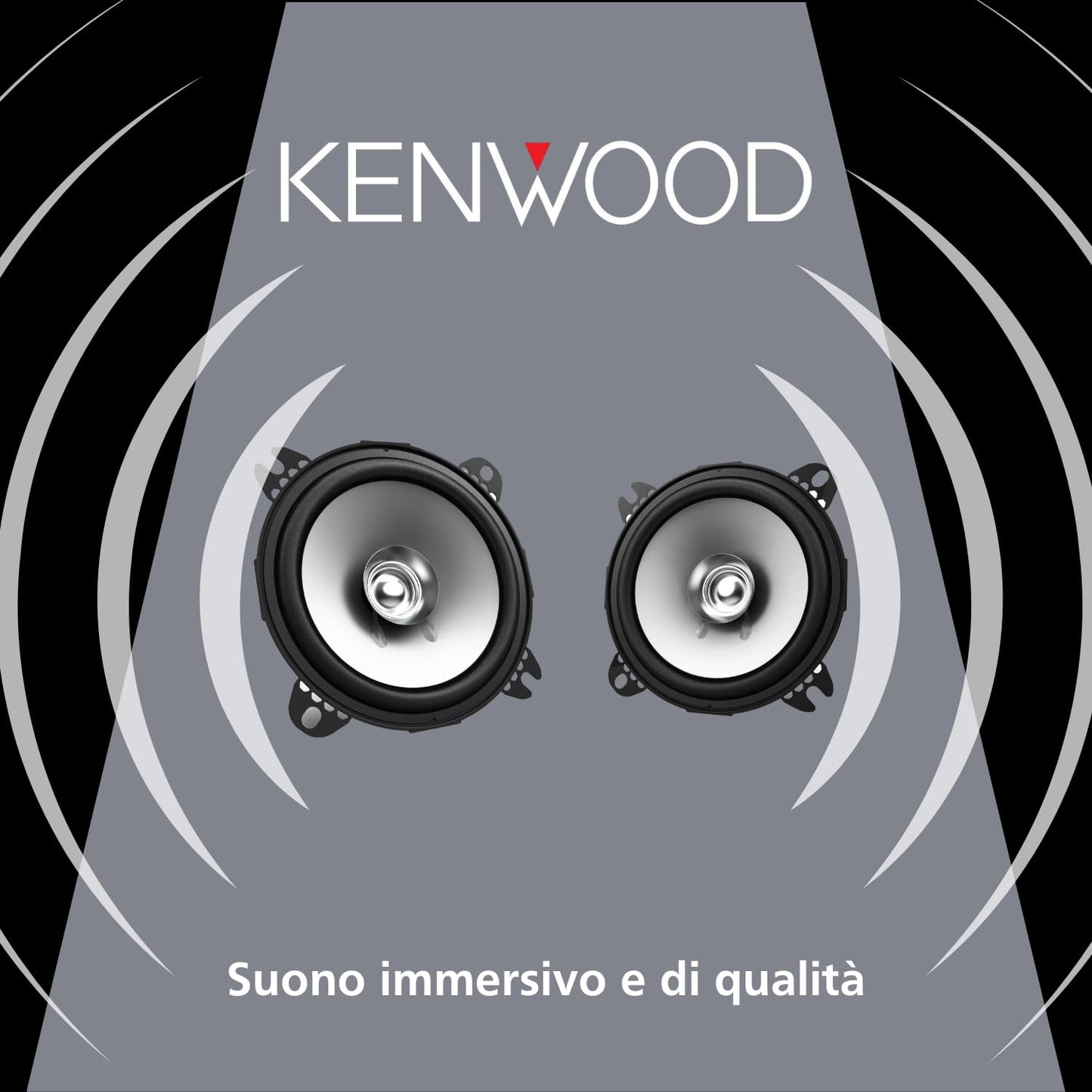 Kenwood 10cm Bi-Cone Speakers - Black