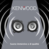 Kenwood 10cm Bi-Cone Speakers - Black