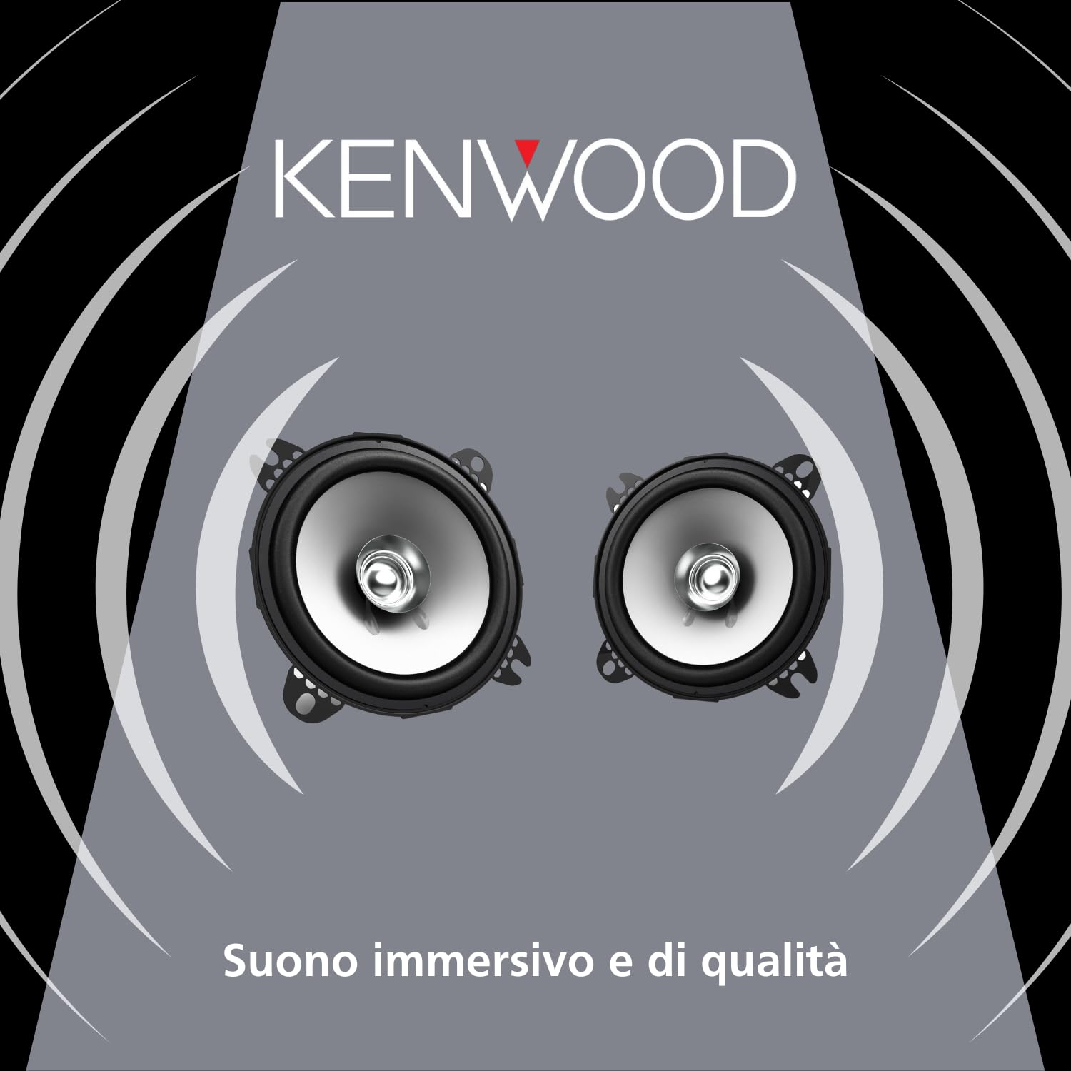 Kenwood 10cm Bi-Cone Speakers - Black