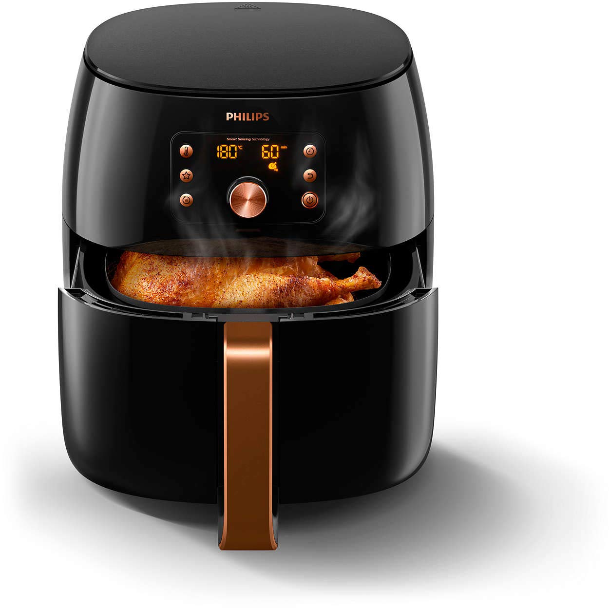 PHILIPS HD9860/91 Premium Collection Air Fryer, with Smart Sensing Technology for Healthy Cooking, Baking and Grilling, XXL, Plastic, 2225 W, 7.4L
