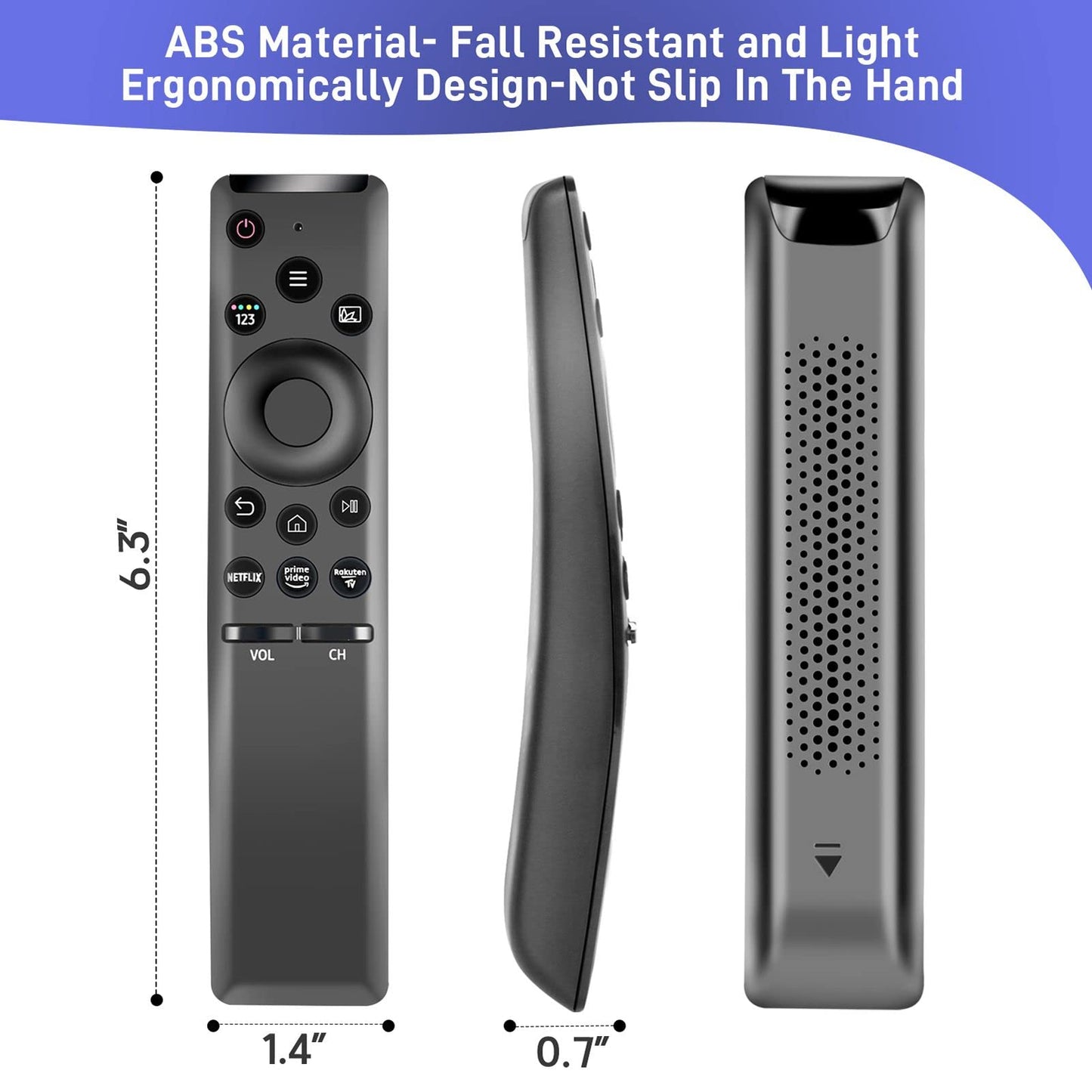 Elypaddye Universal Remote for All Samsung Smart TV Replacement Remote Control for Samsung Control for Samsung LCD LED UHD QLED Series TV with Netflix Prime Video Buttons