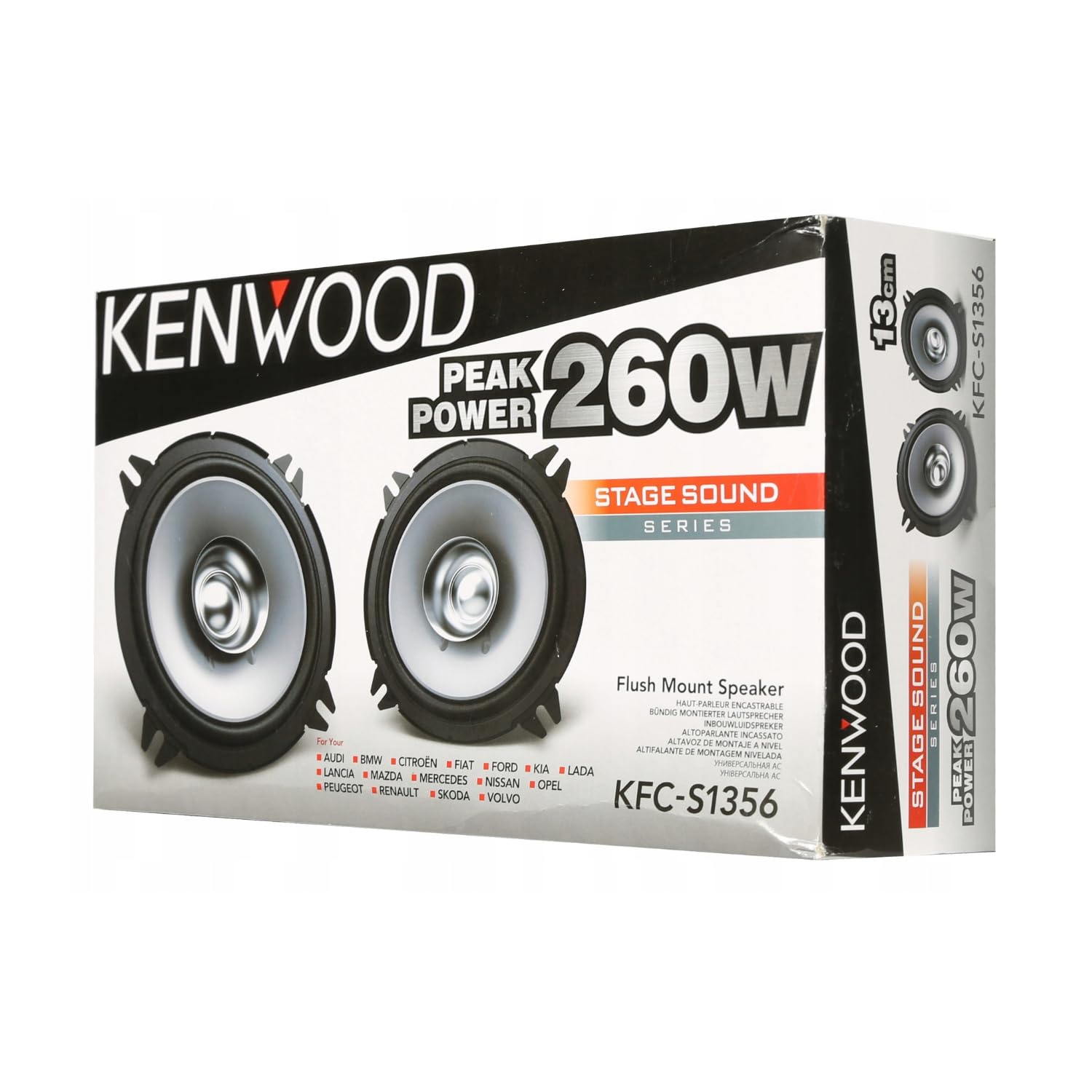 Kenwood KFC-S1356 Bi-Cone Speakers - Black