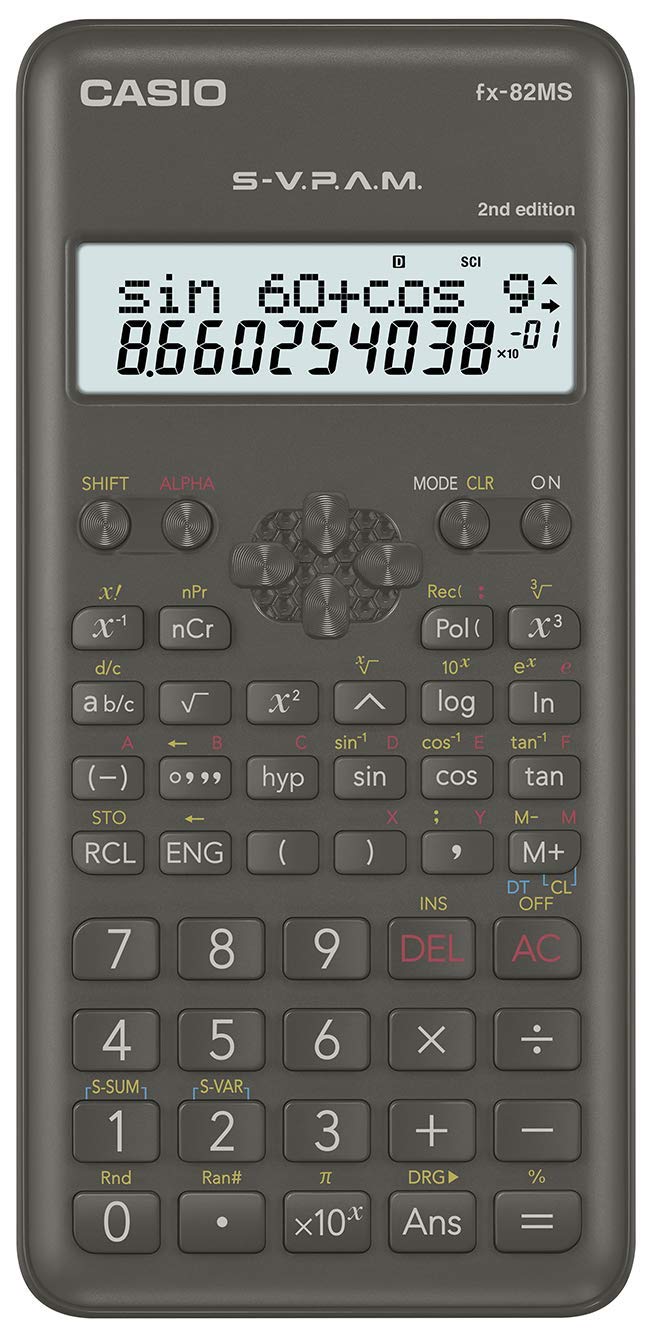 Casio FX 82MS-2 Scientific Calculator Battery Operated