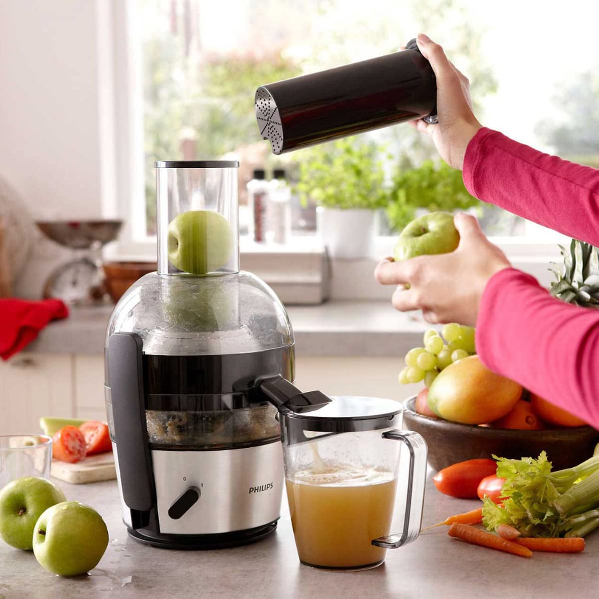 Philips Viva Collection Juicer - juice makers (Aluminium, Beige, 50-60 Hz, SAN, Aluminium, Polystyrene)