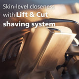 Philips Shaver Series 9000 SkinIQ with Pressure Guard Sensor, Dual SteelPrecision Blades, 360-D Flexing Heads, Chrome, S9985/50