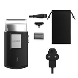 Moser Mobile Shaver, Cordless Precision Shaver with Ultra-Close Cut Foil, Compact Design, Soft-touch Ergonomic Design, Space-Saving Travel Pouch Included (3615-0052)