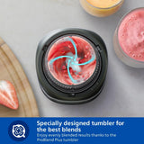 Philips Blender 5000 Series - Personal Blender, 1000W, 700ml Tumbler + 2 Extra, 1 Speed, ProBlend Plus Technology - HR2767/00