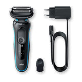 Braun Series 5 50-M1000s Wet & Dry Shaver, 3 Flexible Blades, Up to 50 min Shaving 1h Charge, 5 min Quick Charge, Mint