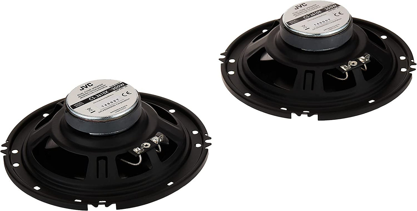 Jvc Cs-J610X 300W Dual Cone Speaker System, 6.5-Inch Size