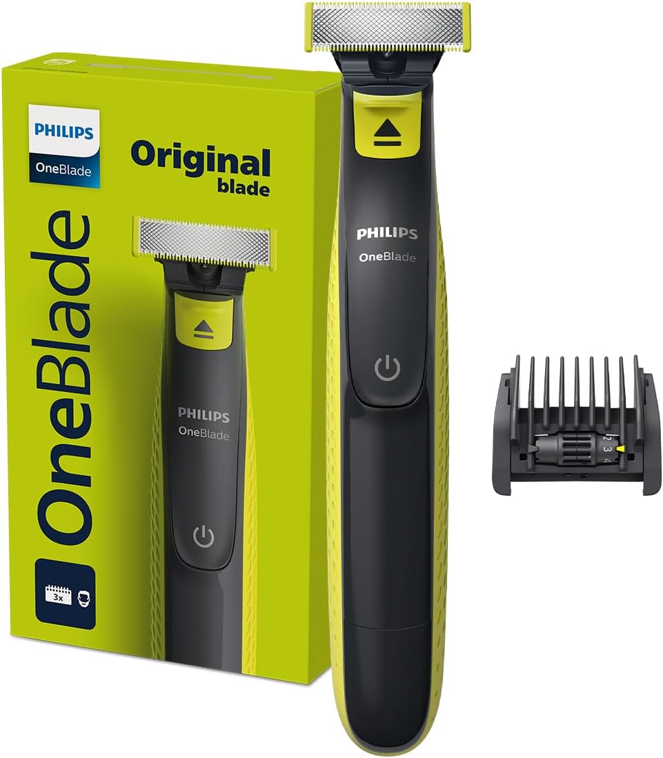 فيليبس OneBlade Pro ماكينة للوجه والجسم QP6542/10، للتشذيب والحلاقة مع مشط دقيق بـ 12 طولاً، مقاومة للماء، استخدام لاسلكي لمدة 90 دقيقة
