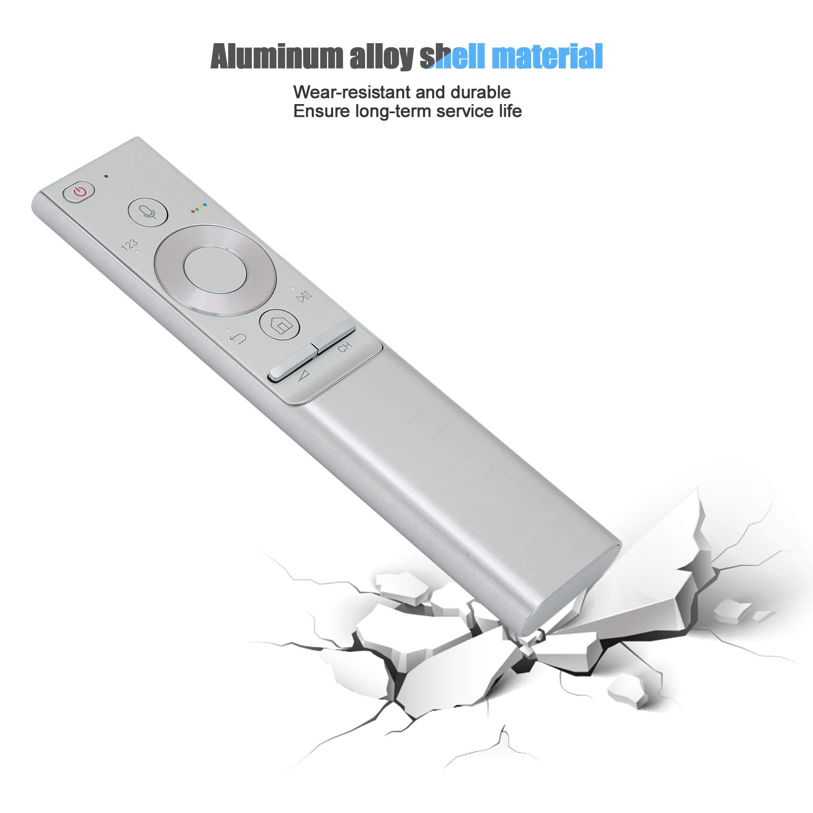 Qin Remote Control, Comfortable To Touch Aluminum Alloy Shell Material Universal Remote Control 33ft Remote for Voice TV