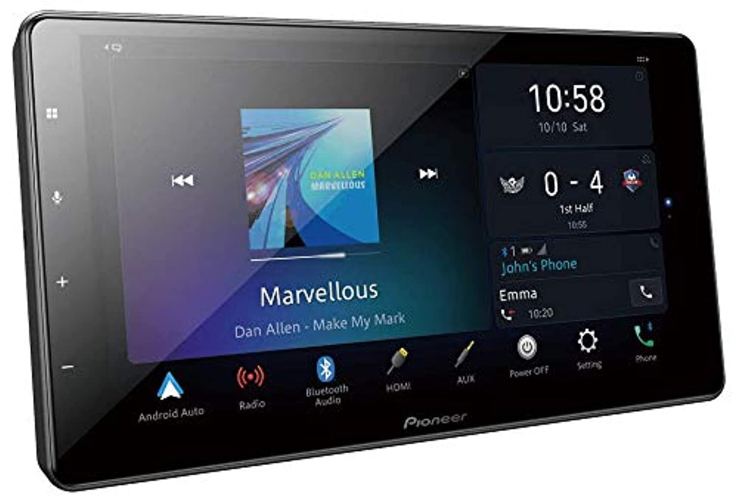 Pioneer DMH-ZF9350BT 9" Floating Hi-Res Audio AV Receiver with Wireless Apple CarPlay and Android Auto