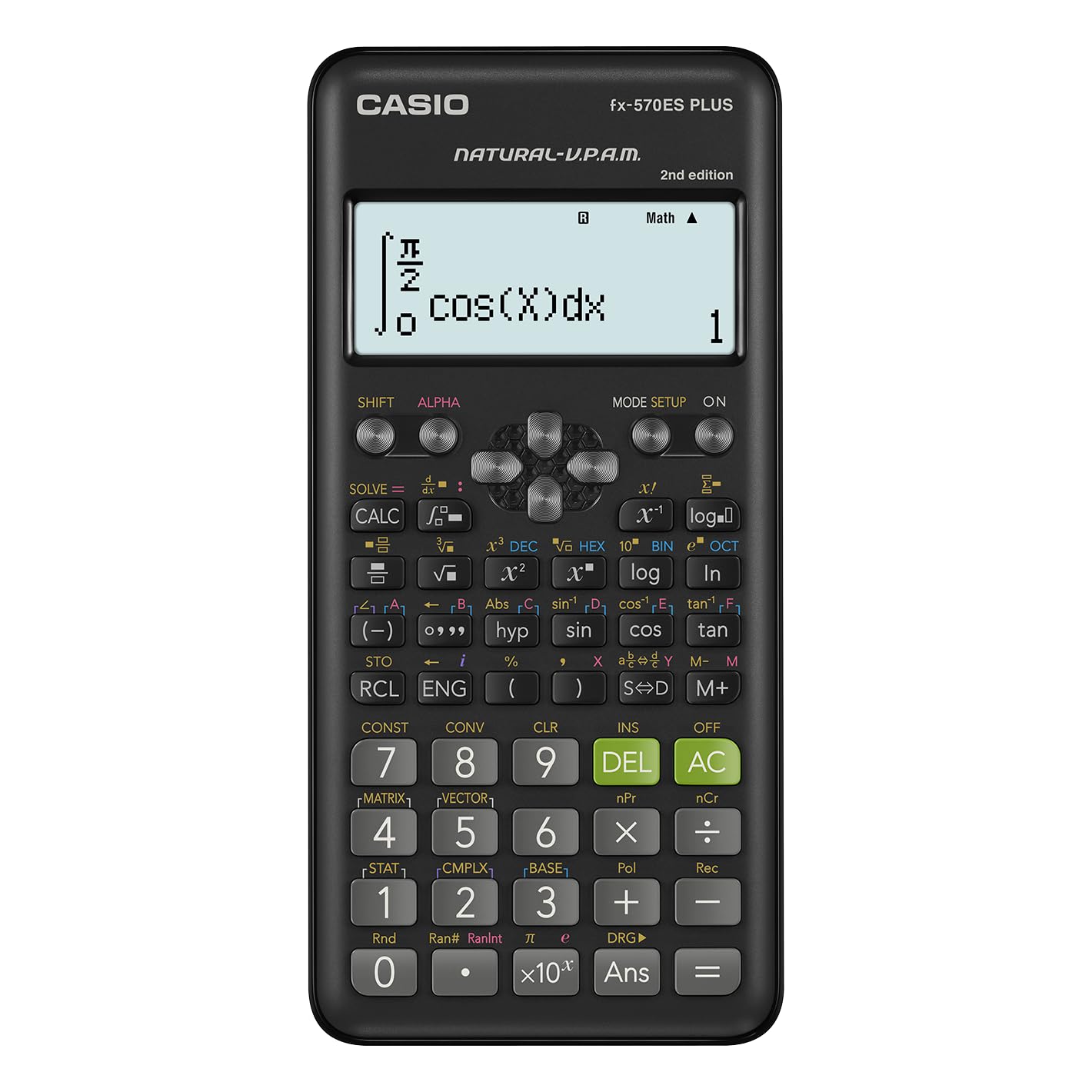 Casio Fx-570Es Plus 2 Scientific Calculator with 417 Functions, Black