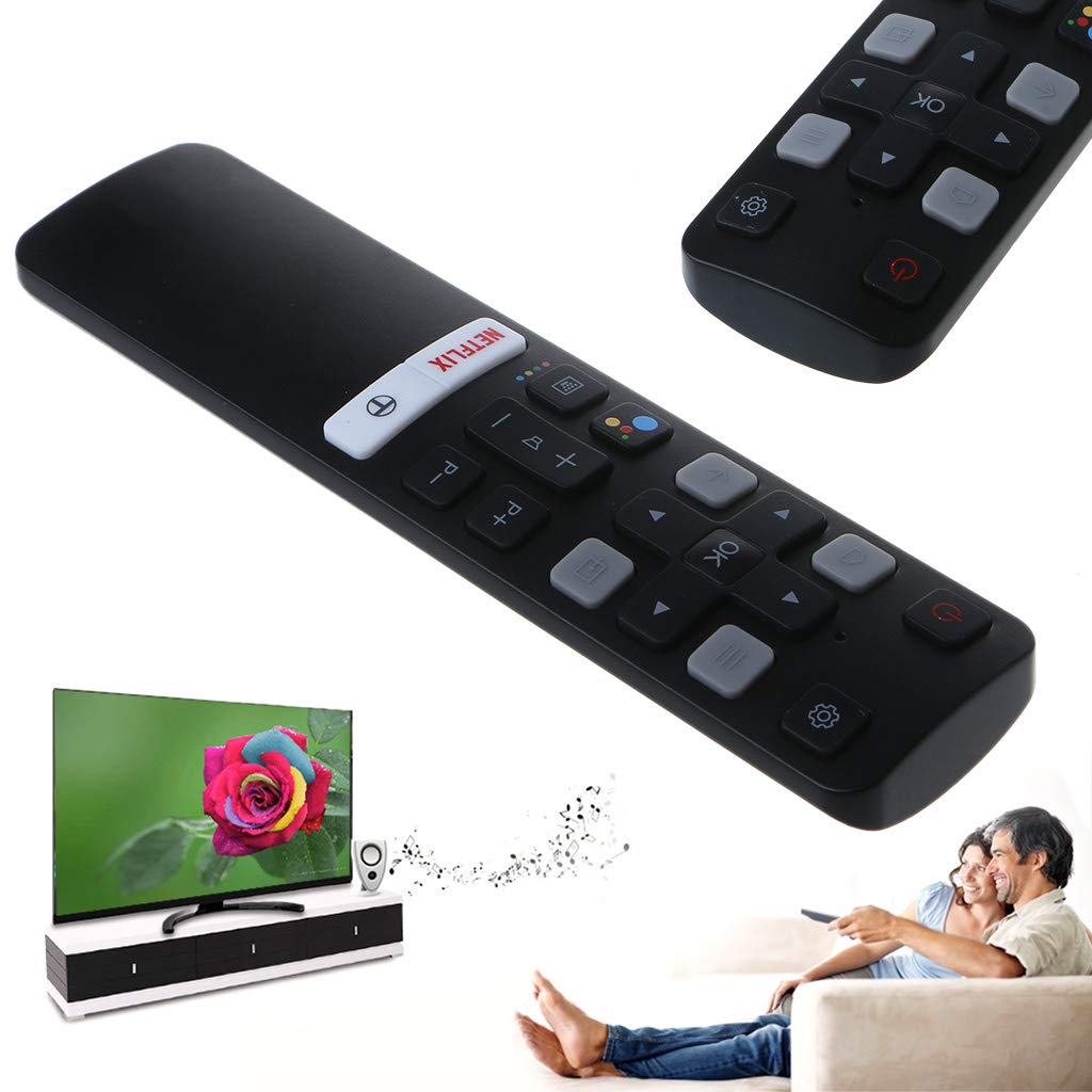 FAIRY RABBIT Voice Remote Control Replaced Universal Controller Rc802V Fmr1 For Tcl Tv 65P8S 49S6800Fs 49S6510Fs,Remote Holder