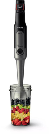 Philips Viva Collection ProMix Handblender - 800W, Anti-Splash, XL Chopper, Whisk, On-the-go tumbler - HR2652/91