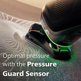 Philips Shaver Series 9000 SkinIQ with Pressure Guard Sensor, Dual SteelPrecision Blades, 360-D Flexing Heads, Chrome, S9985/50