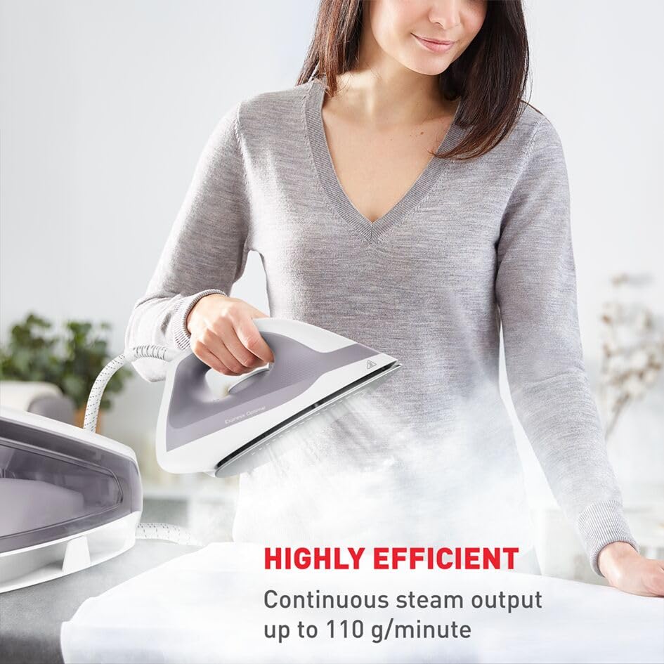 TEFAL Steam Generator Iron | Express Optimal Steam Station |2200W |5.3bars,250g/min,110g/min |ceramic soleplate | 2 Years Warranty | SV4111M0