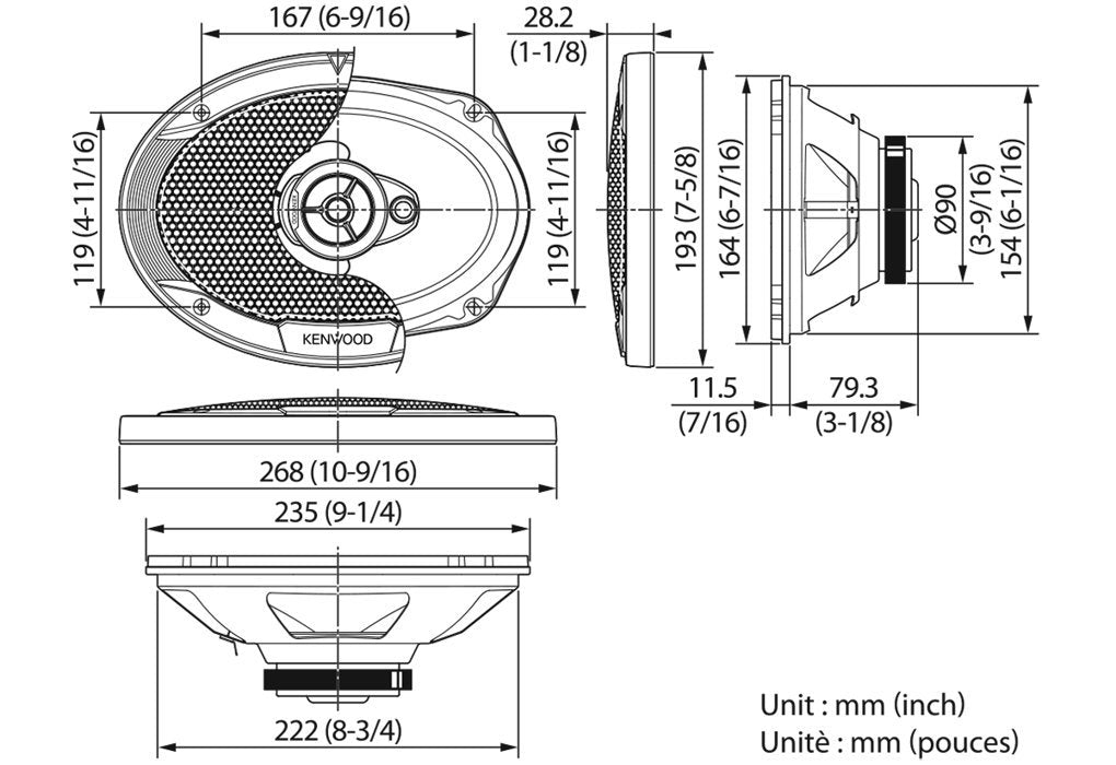 Kenwood Alpine Status Hi-Resolution 3-Way Speaker Set