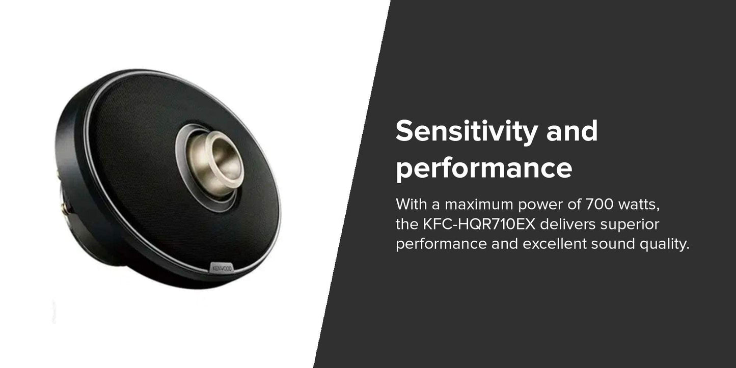 Kenwood Kfc-HQR710EX 7x10in 700 Watt 2-Way (Double Bass) Car Audio Speakers