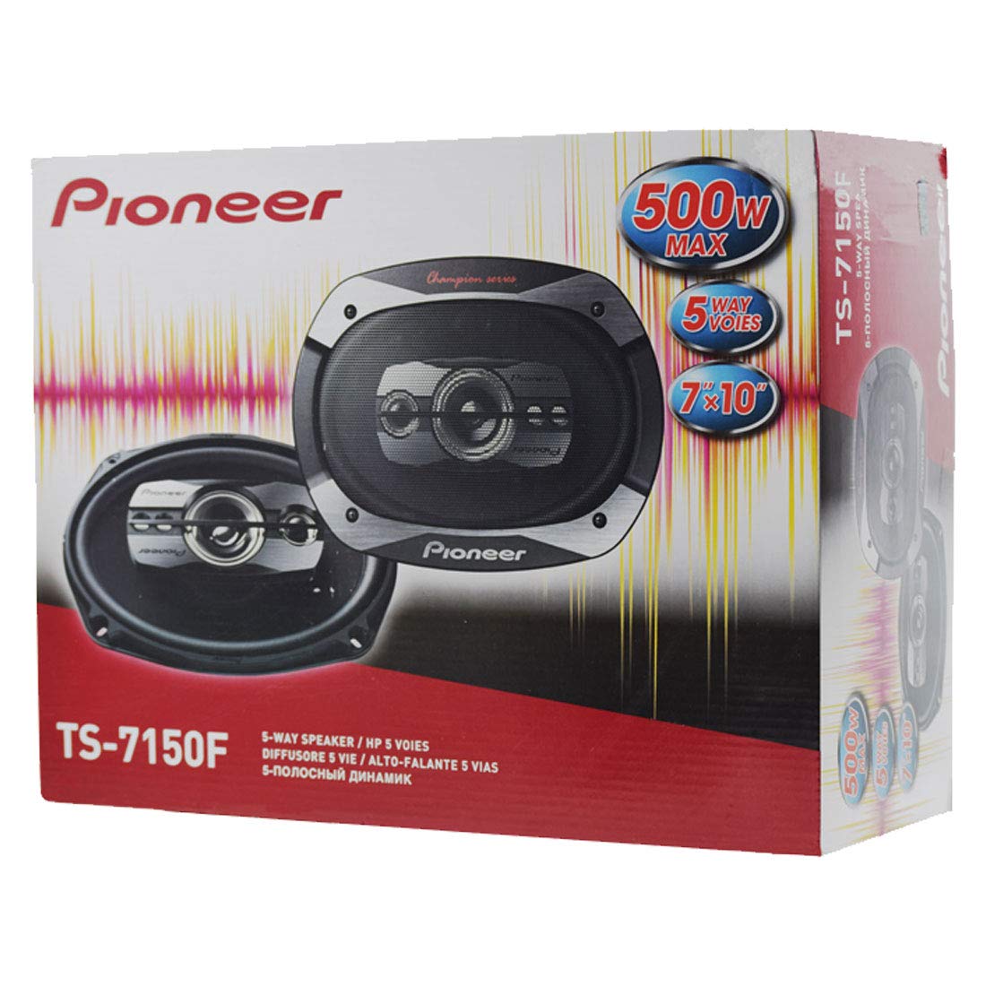 Pioneer TS-7150F Pioneer Champion Series (TS-7150F) 500-Watt 7x10-Inch 5-Way Car Audio Speakers -