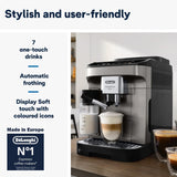 De'Longhi Magnifica EVO Bean to Cup Fully Automatic Coffee Machine, Traditional Milk Frother, Built In Grinder, ECAM290.81.TB, Titanium & Black,