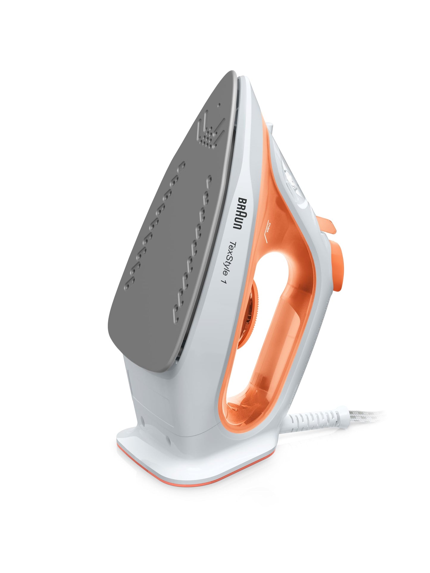 Braun TexStyle 1 Steam Iron, 1900 Watts, Non-stick soleplate, 50% Energy Saving, Orange, SI1009OR,