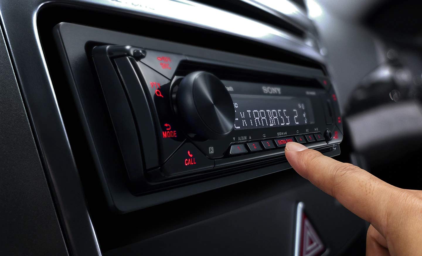 Sony MEX-N4300BT Car Radio with CD, Dual Bluetooth, USB and AUX Connection Hands-Free Calling, Single DIN CD Receiver, 4 x 55 Watts
