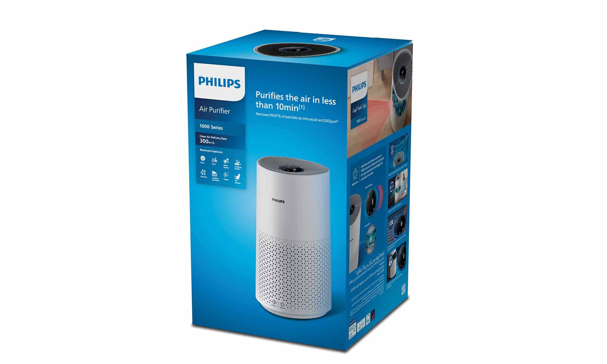 Philips Air Purifier, For Rooms Up To 78m², 300m³/h CADR, Sleep Mode