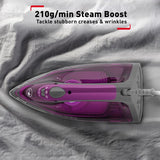 TEFAL Steam Iron | Express Steam Iron Steamer | 2600 W | 270 ml | Anti-scale | Purple | Ceramic Soleplate | 2 Years Warranty | FV2843M0