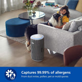 Philips Air Purifier 3200 Series, HEPA NanoProtect + Active Carbon Filter, CADR 520m³/h for 135m² Allergy sufferers, Ultra-quiet, Intelligent and Energy efficient