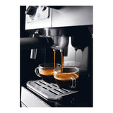 De Longhi Dual Function Coffee Machine Espresso And Drip Coffee Milk Frother BCO421.S (Silver)