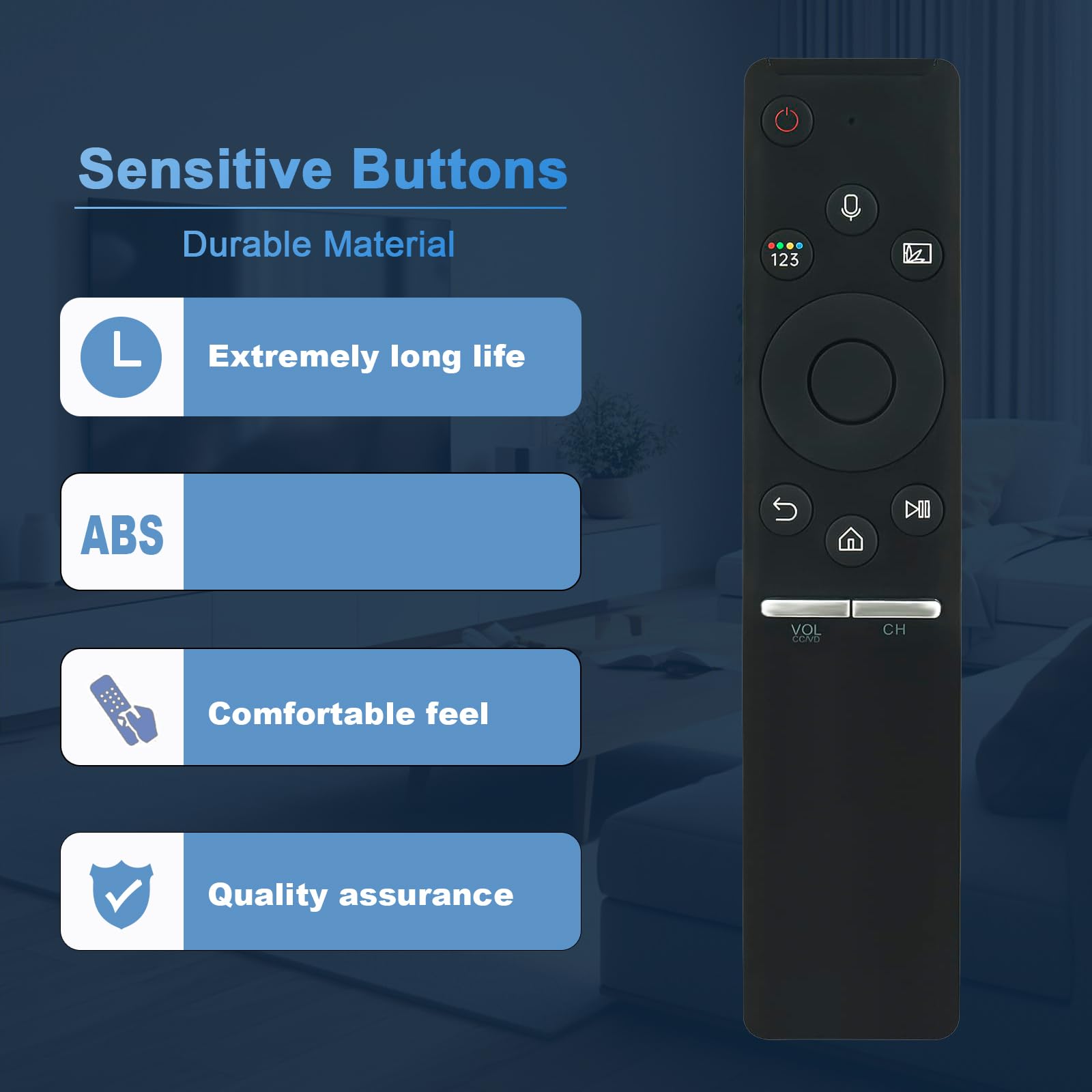 BN59-01298H BN59-01300H Replaced Remote Compatible with Samsung Q65F Q6FN 4K Smart QLED TV QN49Q65FNF QN49Q6FNAF QN49Q6FNAV QN55Q65FNF QN55Q6FNAF QN55Q6FNAV QN55Q75CNF QN55Q75FNF QN55Q7CNAF QN55Q7FNAF