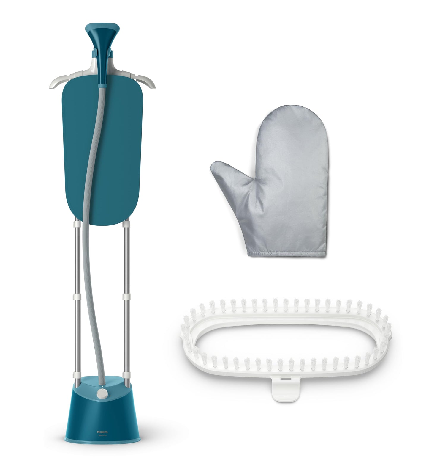 Philips Garment Steamer 1000 Series - 1800W, 1.8L Detachable Tank, 3 Steam Setting, 36 g/min, Integrated Stylemat, Blue - STE1040/26