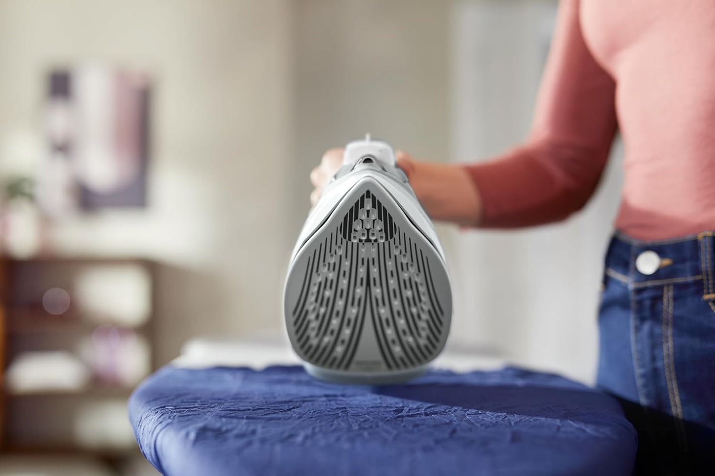 Philips Steam Iron 5000 Series - 2400W, 40g/min Continuous Steam, 160g Steam Boost, 300ML, Anti-Drip Technology, White/Grey - DST5010/16