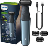 ماكينة تشذيب شعر الجسم BG7025/13 من Philips | أداة تشذيب الجسم والفخذين المقاومة للماء | أداة لحلاقة شعر الجسم، مشط قابل للتعديل بـ 5 إعدادات للطول | 80 دقيقة من الاستخدام اللاسلكي، حماية للبشرة