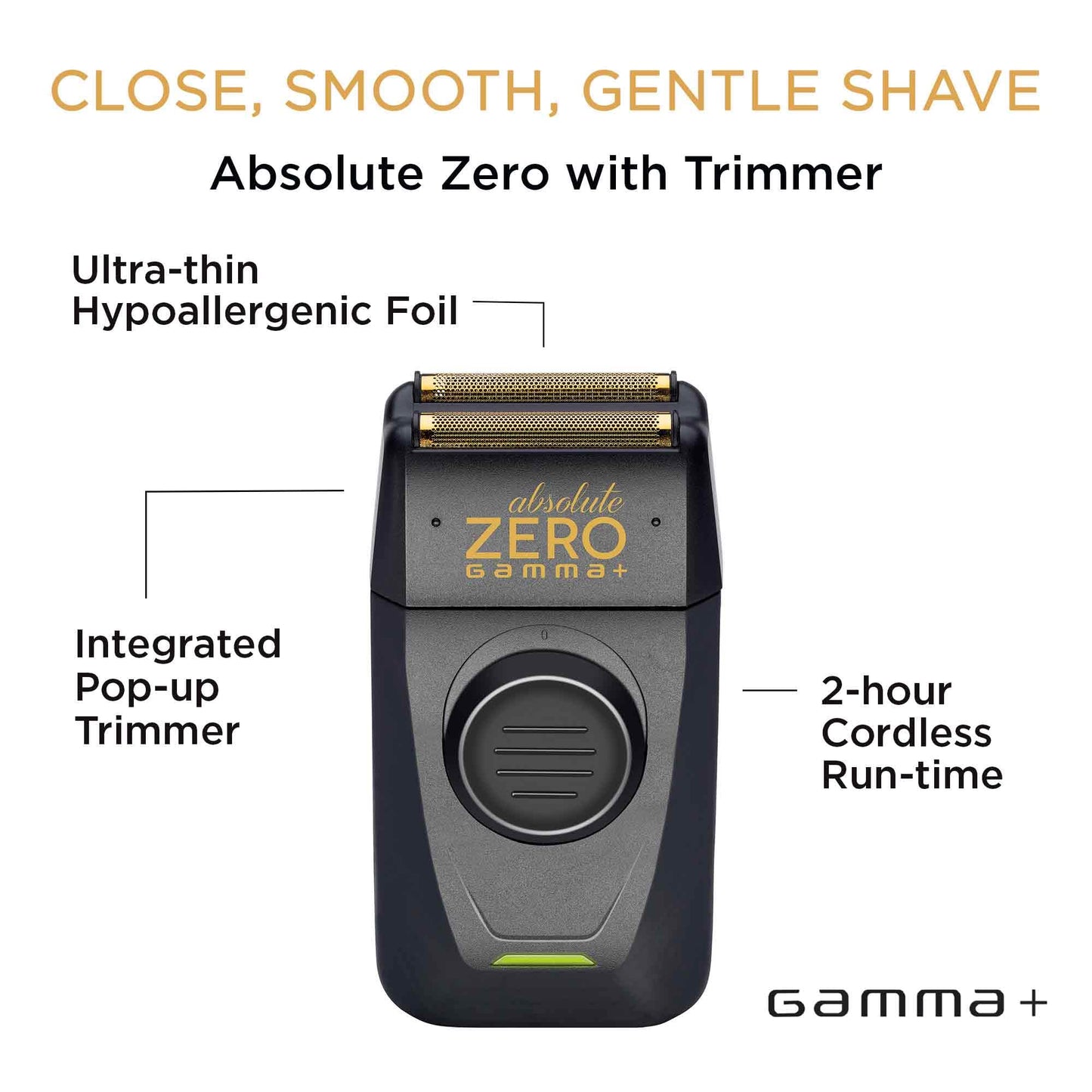 GAMMA+ Absolute Zero Mens Foil Shaver Collection