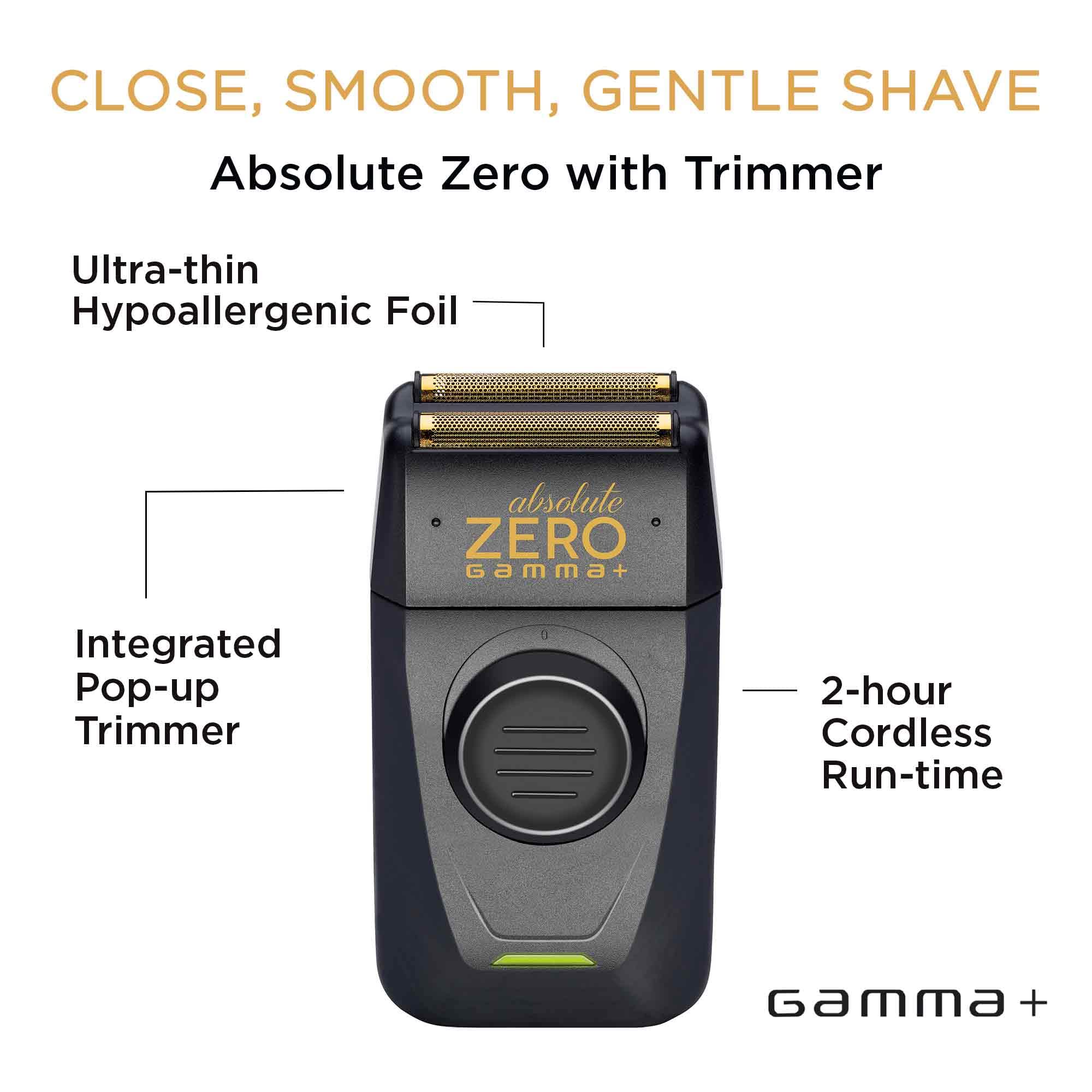 GAMMA+ Absolute Zero Mens Foil Shaver Collection