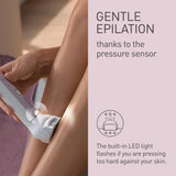 Panasonic ES-EY80 Wet and Dry Epilator for women, Double Disc with 60 Tweezers, Flexible 90° Pivoting Head, 3 Speed Setting & LED Light, Up to 30 Minutes Operation Time, 5 attachments