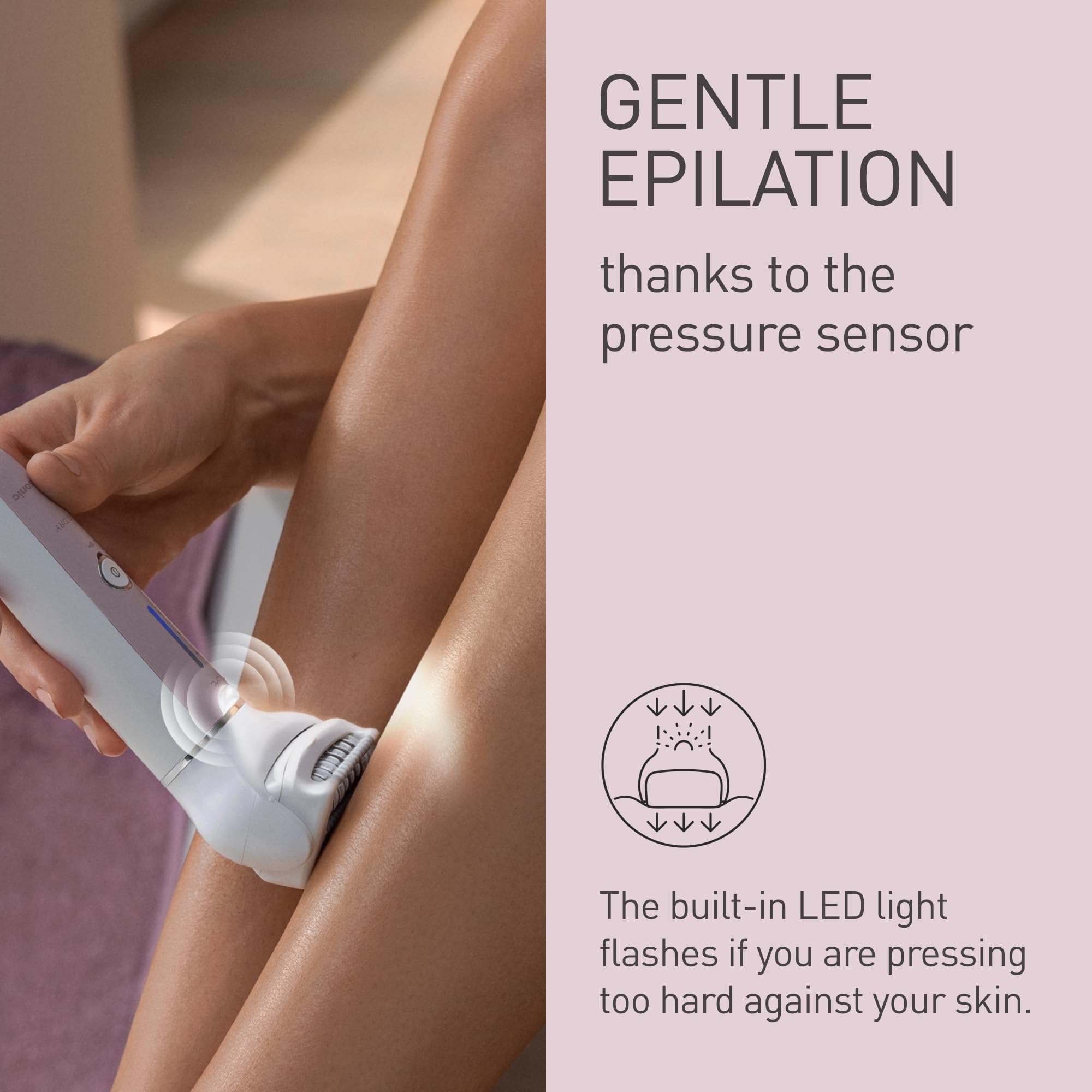 Panasonic ES-EY80 Wet and Dry Epilator for women, Double Disc with 60 Tweezers, Flexible 90° Pivoting Head, 3 Speed Setting & LED Light, Up to 30 Minutes Operation Time, 5 attachments