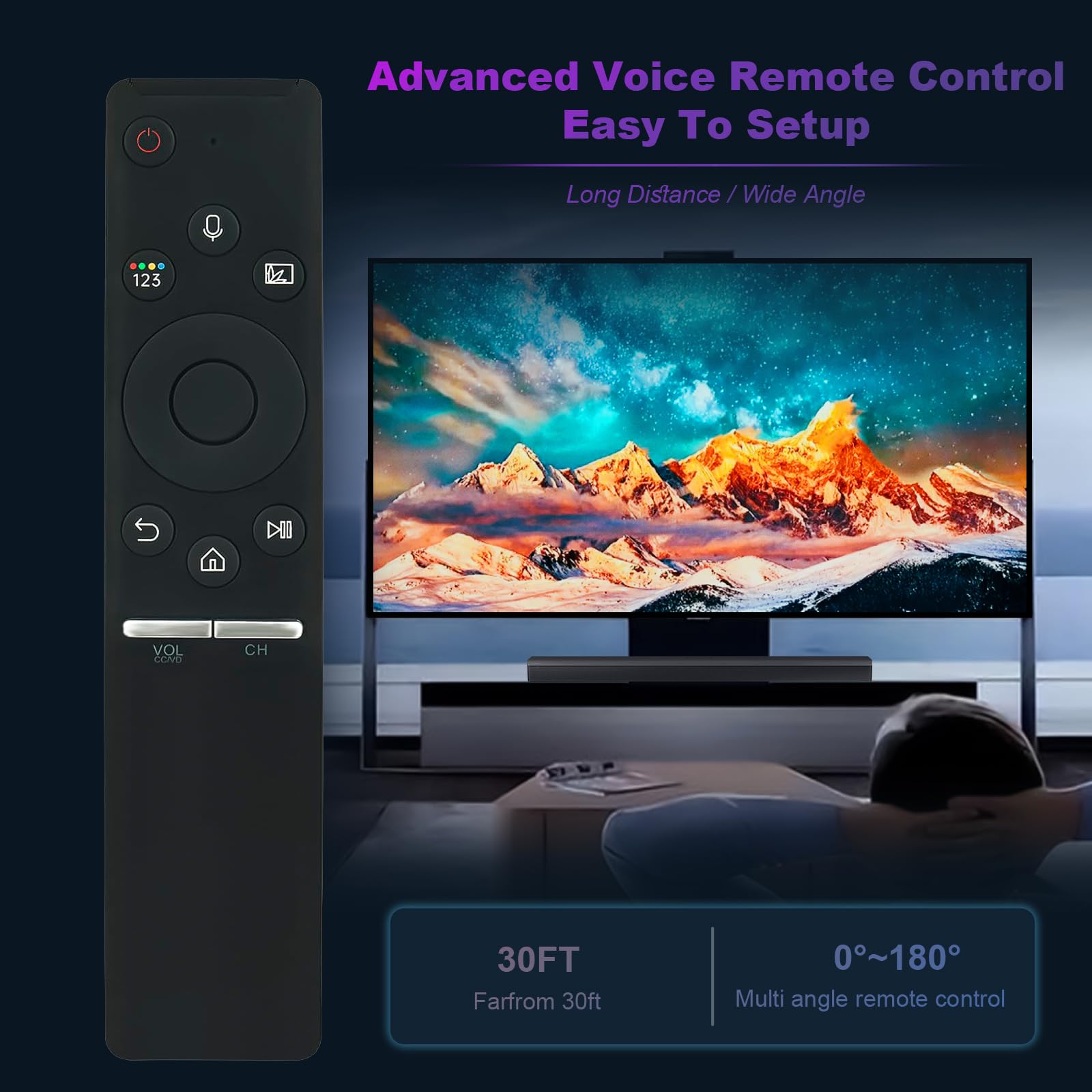 BN59-01298H BN59-01300H Replaced Remote Compatible with Samsung Q65F Q6FN 4K Smart QLED TV QN49Q65FNF QN49Q6FNAF QN49Q6FNAV QN55Q65FNF QN55Q6FNAF QN55Q6FNAV QN55Q75CNF QN55Q75FNF QN55Q7CNAF QN55Q7FNAF