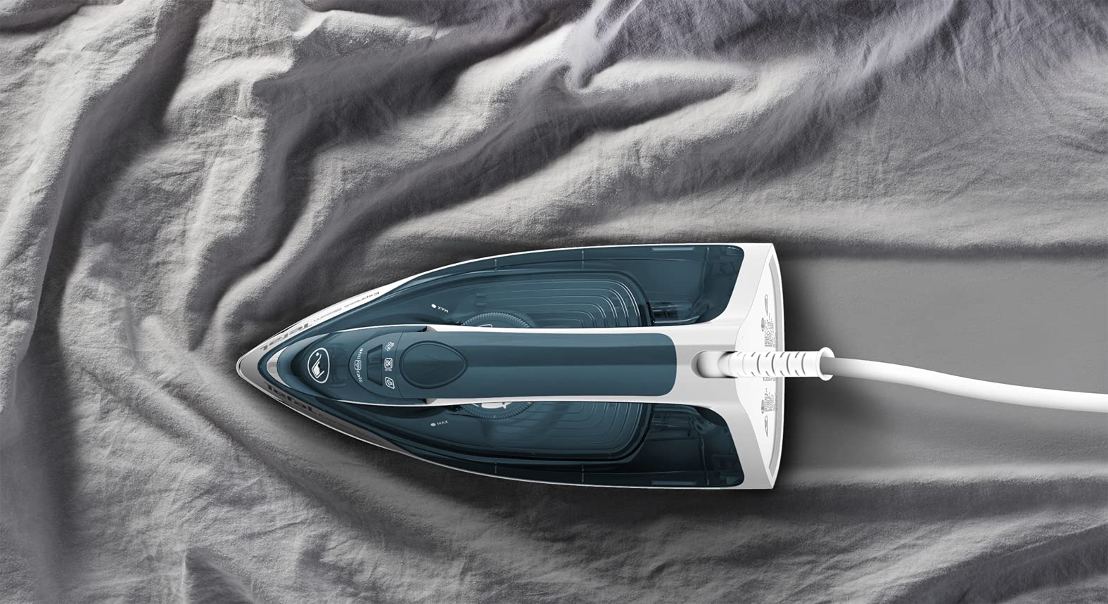 TEFAL Steam Iron | Express Steam | Iron Steamer | 2400 W | 270 ml | Blue/White | Cerilium/Plastic | 2 Years Warranty | FV2831M0