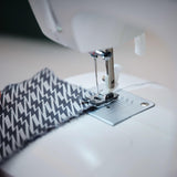Singer M2405 Portable Sewing Machine, 8 Built-in Stitches, 4 Step Buttonhole, Foot Controller, Stitch Selection Dial, LED Light, Adjustable Stitch Length, Free Arm, Accessories Kit
