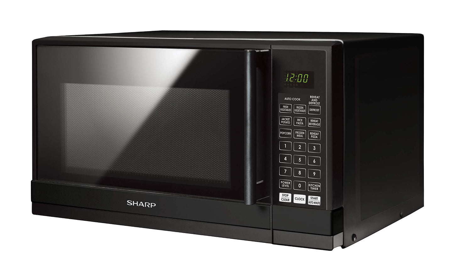 Sharp 20 Liter Digital Solo, Handle Door Microwave Oven, Black, R-20GHM-BK3 with 8 Auto-Cooking Menu's
