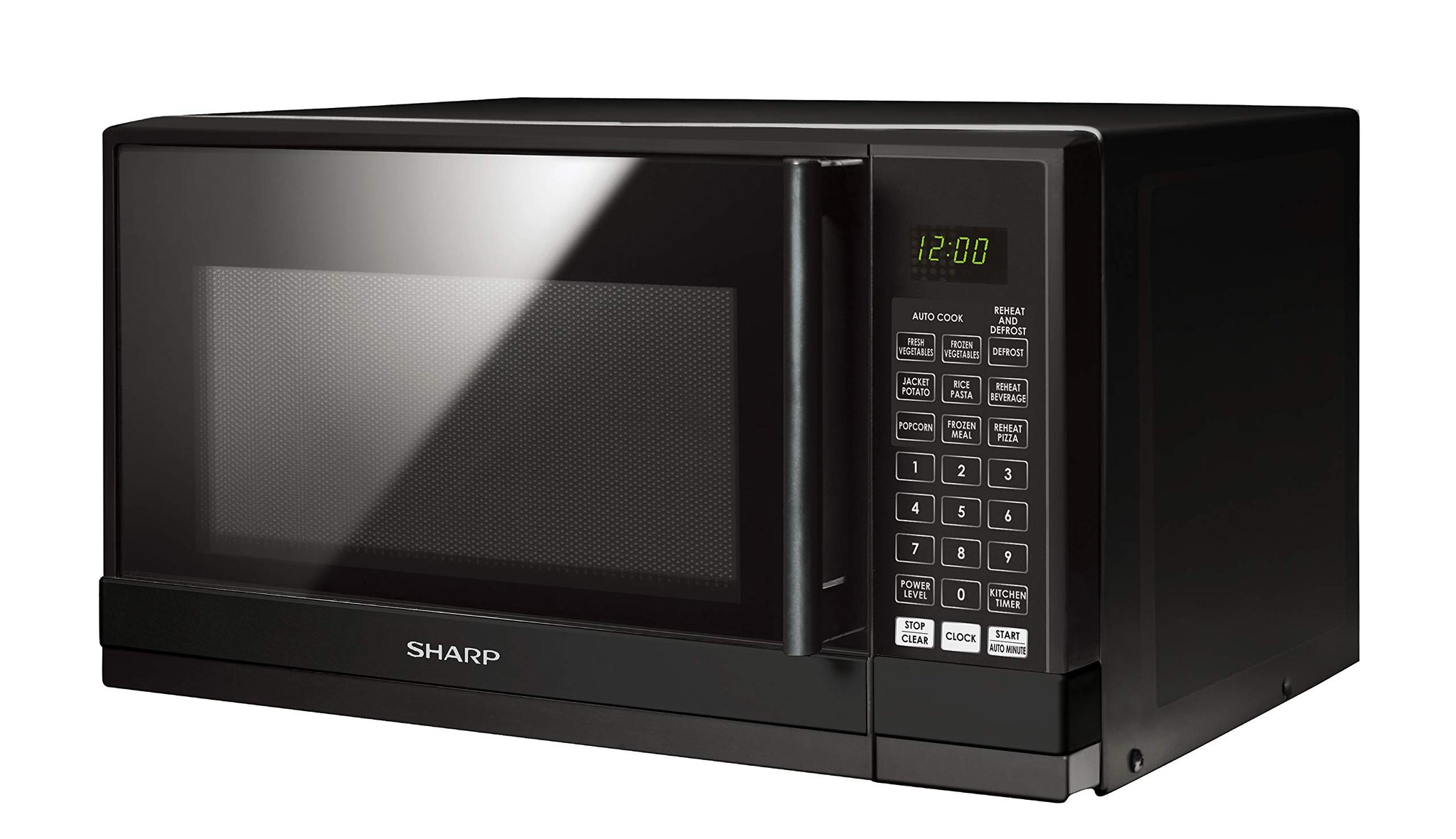 Sharp 20 Liter Digital Solo, Handle Door Microwave Oven, Black, R-20GHM-BK3 with 8 Auto-Cooking Menu's