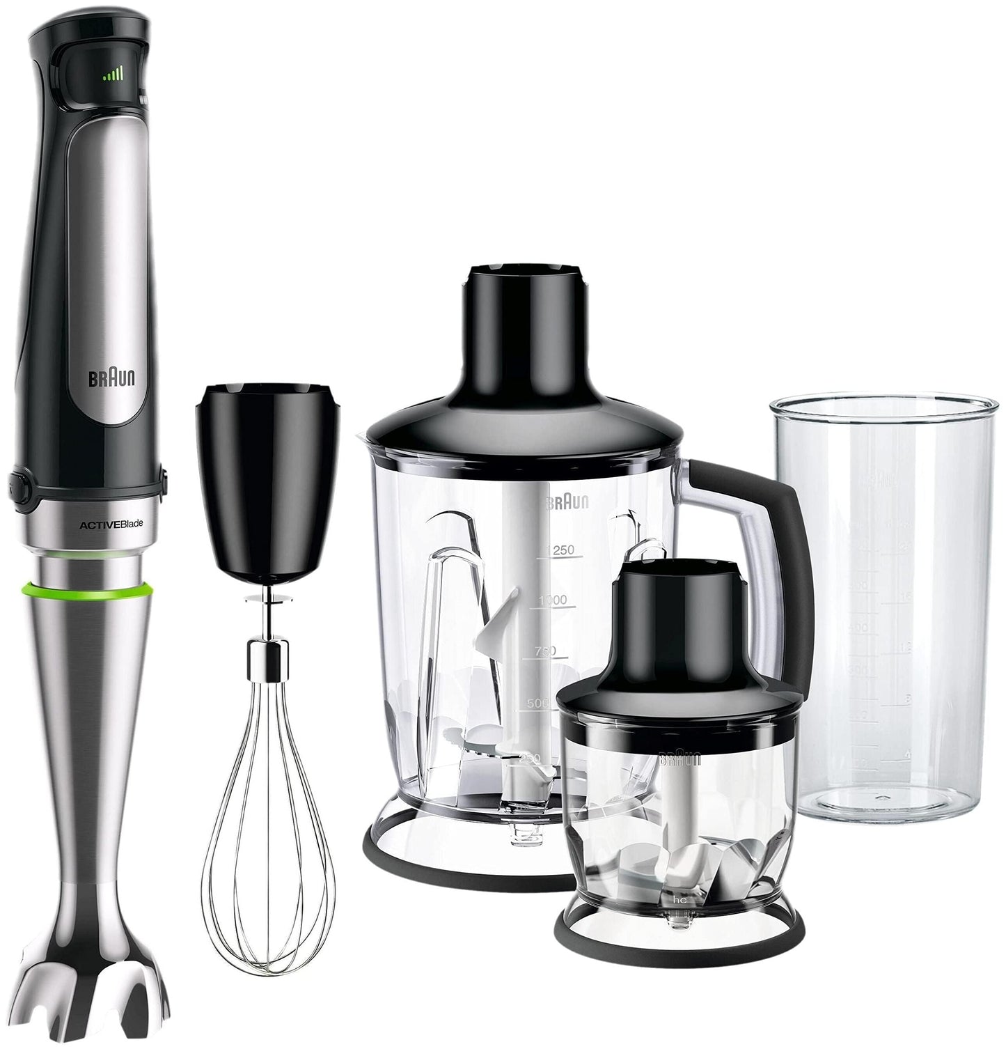 Braun MultiQuick 7 Hand blender MQ7045X, Black, 1000W, Mixer, ActiveBlade System, EasyClick Plus System, Splash Control, International Warranty