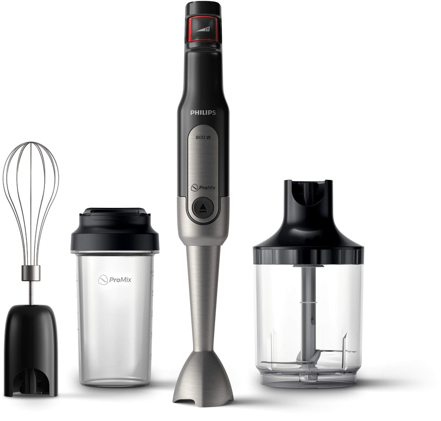 Philips Viva Collection ProMix Handblender - 800W, Anti-Splash, XL Chopper, Whisk, On-the-go tumbler - HR2652/91